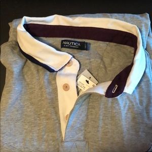 Náutica long sleeve Gray Polo - Size XXL